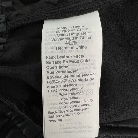 Madewell Vegan Faux Leather Paperbag High Waisted Elastic Zip Pants Black Size 2 - Picture 11 of 13